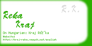 reka kraj business card